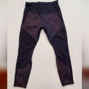 Athleta Aurora Precision 7/8 Reflective Leggings - Black, size XLT (XL Tall)